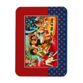 Gelukkig 4 juli.  Kinder Magneet (Verticaal)