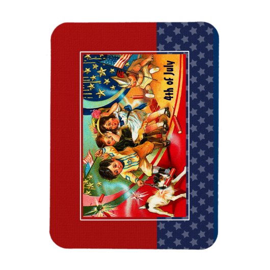 Gelukkig 4 juli.  Kinder Magneet (Verticaal)