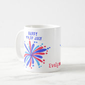 Gelukkig 4 juli koffiemok (Voorkant links)