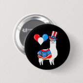 Gelukkig 4 juli Llama knop Ronde Button 5,7 Cm (Voorkant /achterkant)