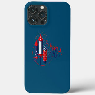 Gelukkig 4 juli mannen vrouwen vuurwerk explosie Case-Mate iPhone case