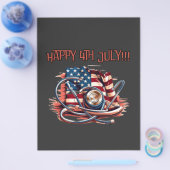Gelukkig 4 juli, medisch, stethoscoop flyer (Enkel)