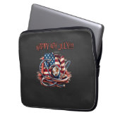 Gelukkig 4 juli, medisch, stethoscoop laptop sleeve (Voorkant Links)