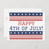 Gelukkig 4 juli Onafhankelijkheidsdag feestje  Briefkaart (Voorkant / Achterkant)