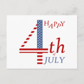 Gelukkig 4 juli Onafhankelijkheidsdag groet Uitnodiging Briefkaart (Voorkant)