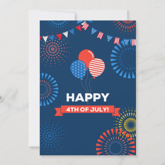 Gelukkig 4 juli Onafhankelijkheidsdag Kaart