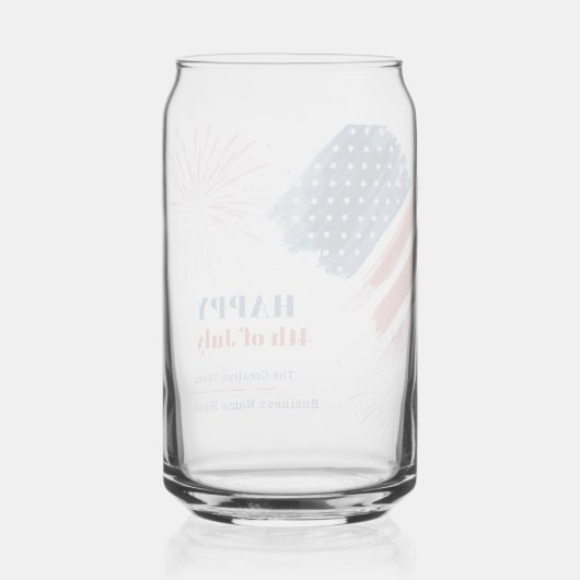 Gelukkig 4 juli Onafhankelijkheidsdag USA Party Blikvorm Glas (Achterkant)