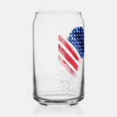 Gelukkig 4 juli Onafhankelijkheidsdag USA Party Blikvorm Glas (Rechts)