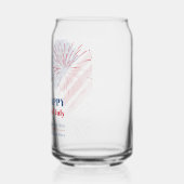 Gelukkig 4 juli Onafhankelijkheidsdag USA Party Blikvorm Glas (Links)