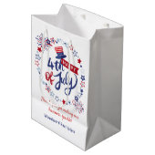Gelukkig 4 juli | Onroerend goed Business Sparkle Medium Cadeauzakje (Voorkant Gekanteld)
