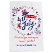 Gelukkig 4 juli | Onroerend goed Business Sparkle Medium Cadeauzakje (Voorkant)