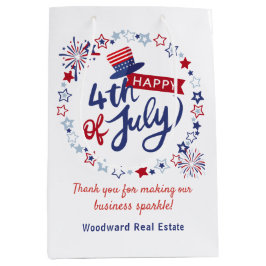 Gelukkig 4 juli | Onroerend goed Business Sparkle Medium Cadeauzakje
