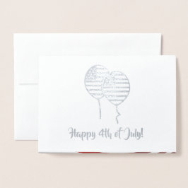 Gelukkig 4 juli. Patriottisch Bedrijf Folie Kaarten