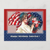 Gelukkig 4 juli.  patriottisch design briefkaart (Voorkant)