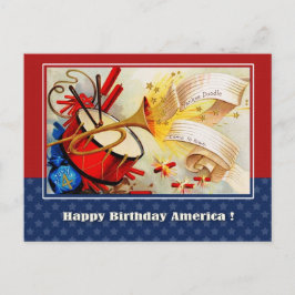 Gelukkig 4 juli.  patriottisch design briefkaart