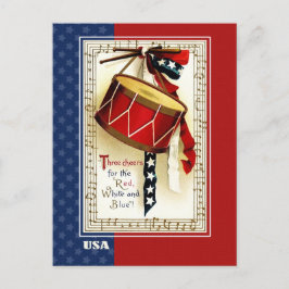 Gelukkig 4 juli.  patriottisch design briefkaart