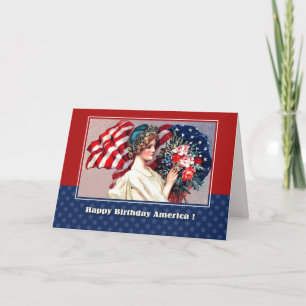 Gelukkig 4 juli.  patriottisch design kaart
