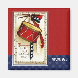 Gelukkig 4 juli.  patriottisch design magneet