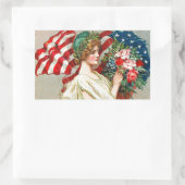 Gelukkig 4 juli.  patriottisch design rechthoekige sticker (Tas)