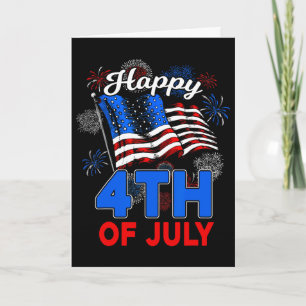 Gelukkig 4 juli Patriottische Amerikaanse Vlag Man Kaart