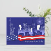 Gelukkig 4 juli. Patriottische Custom Flat Kaart (Staand voorkant)