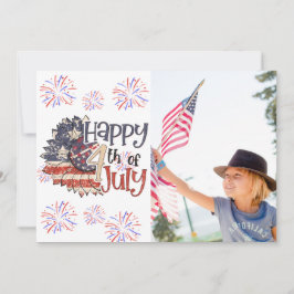 Gelukkig 4 juli Persoonlijke Fotokaart Feestdagenkaart