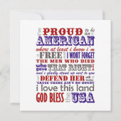 Gelukkig 4 juli platte kaart (Achterkant)