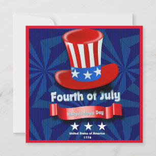 Gelukkig 4 juli platte kaart