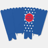 Gelukkig 4 juli Popcorn Box (Blauw, Wit & Rood) Bedankdoosjes (Ongevouwen)
