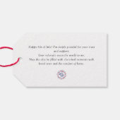 Gelukkig 4 juli | Realtor Pop op prijs Cadeaulabel (Achterkant Horizontaal)