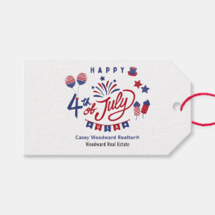 Gelukkig 4 juli Realtor Pop op prijs Cadeaulabel