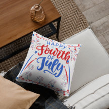 Gelukkig 4 juli Rode Witte Blauwe Cute Verjaardag