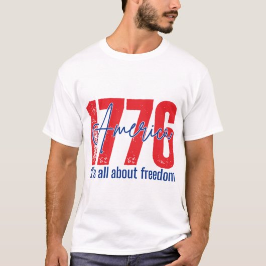 Gelukkig 4 juli T-shirt (Voorkant)