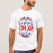 Gelukkig 4 juli T-shirt (Voorkant)