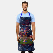 Gelukkig 4 juli Texas LongHorn Style! Schort (Gedragen)