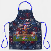 Gelukkig 4 juli Texas LongHorn Style! Schort (Voorkant)