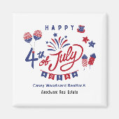 Gelukkig 4 juli USA | Vastgoedmarketing Magneet (Voorkant)