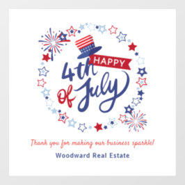 Gelukkig 4 juli | Vastgoed Kantoor Decoratie Raamsticker