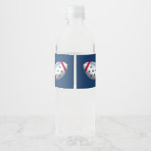 Gelukkig 4 juli voetbal waterfles etiket (Achterkant)