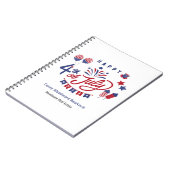 Gelukkig 4 juli VS | Realtor Patriottische Begroti Notitieboek (Linkerzijde)