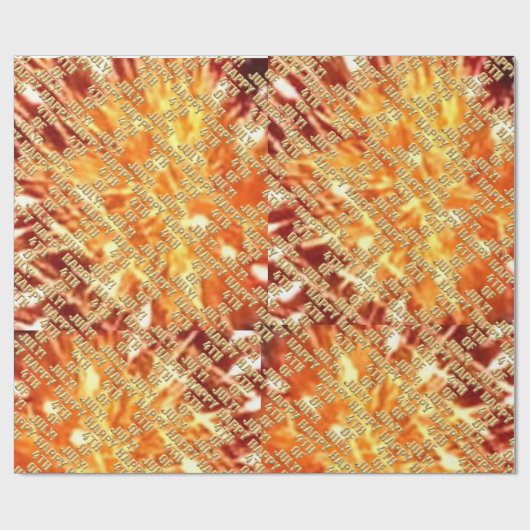 Gelukkig 4 juli vuurwerk glanzend inpakpapier (Vlak)