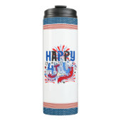 Gelukkig 4 juli Vuurwerk USA-63261 Thermosbeker (Voorkant)