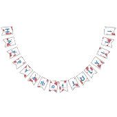 Gelukkig 4 juli Waterverf Patriottisch Vlaggetjes (Alle)