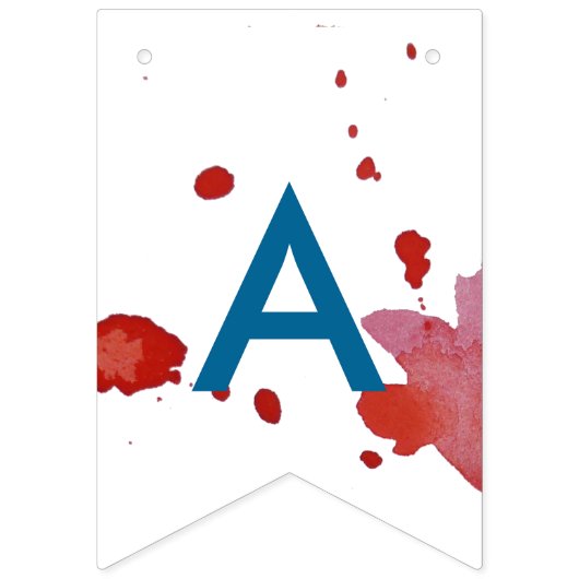 Gelukkig 4 juli Waterverf Patriottisch Vlaggetjes (Tweede vlag)