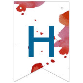 Gelukkig 4 juli Waterverf Patriottisch Vlaggetjes (Eerste vlag)