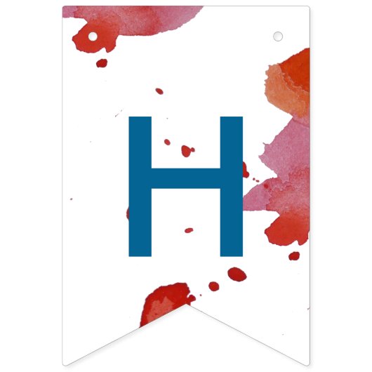 Gelukkig 4 juli Waterverf Patriottisch Vlaggetjes (Eerste vlag)