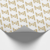 Gelukkig 4 juli wit glanzend inpakpapier (Hoek)