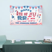 Gelukkig 4 juli Zomer BBQ Party Banner (Beurs)