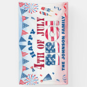 Gelukkig 4 juli Zomer BBQ Party Banner (Verticaal)