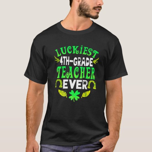 Gelukkig 4e graad leraar in het oosten van Patrick T-shirt (Voorkant)
